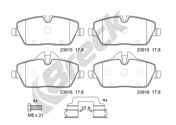 Set placute frana,frana disc 23915 00 701 00 BRECK